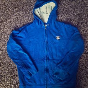 AE Zip up hoodie with waffle knit hood